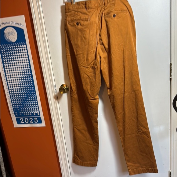 L.L. Bean Tan and Orange Chinos Relaxed Fit Cotton Blend - Picture 3 of 3